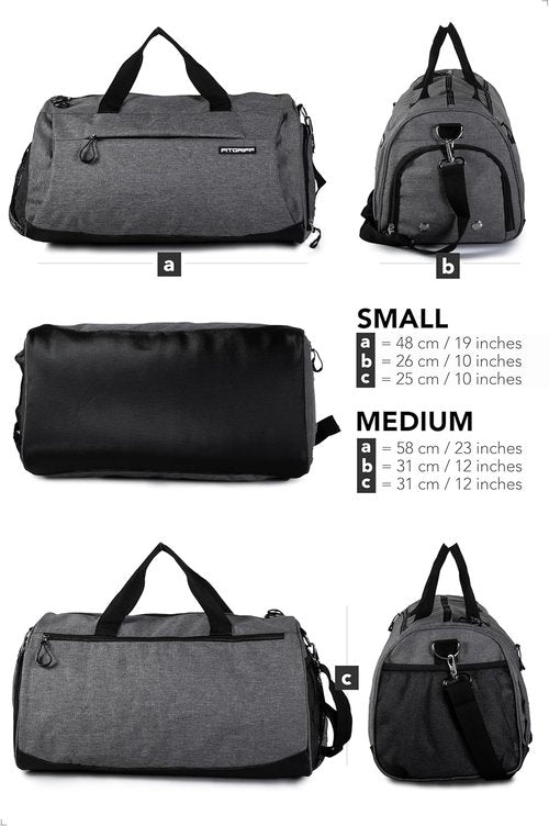 Fitgriff® Gym Bag - Versatile Duffle with Shoe & Wet Compartment for Travel, Sports & Fitness