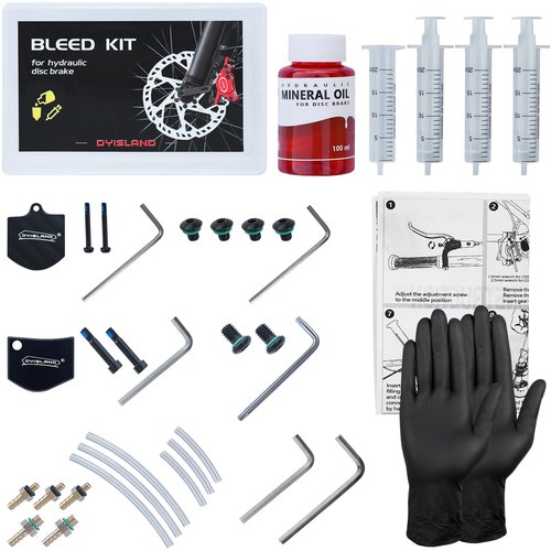 DYISLAND DYISALND Brake Bleed Kit for All Hydraulic Disc Brake Series Products，Including Mineral Brake Fluid and Installation Tools.