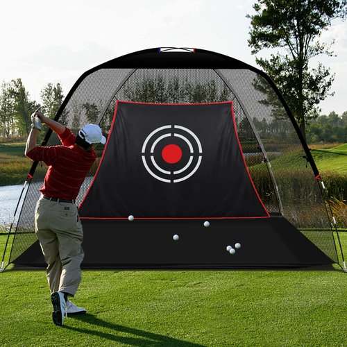Doubleriver Golf Target Cloth 7.9x5x4.3FT - Heavy Duty Impact Screen for Golf Cage Nets Indoor/Outdoor Practice Hitting Training Aid with S-Hooks