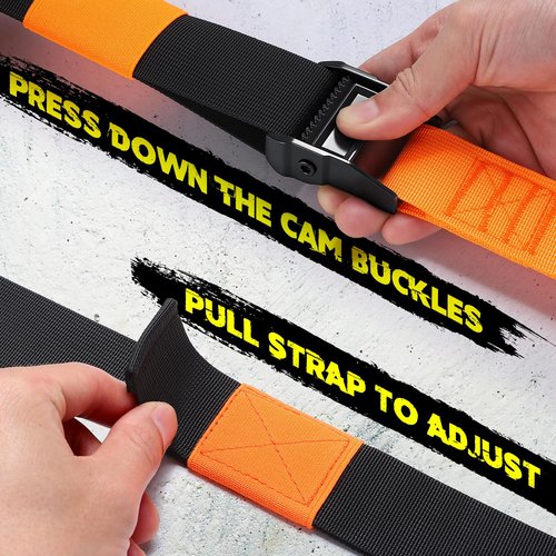 TOBWOLF Adjustable Home Suspension Straps Training Kit, All in One Compact Resistance Trainer Straps & Door Anchors, Suitable for Home Gyms, Travel, Core Training & Full-Body Fitness