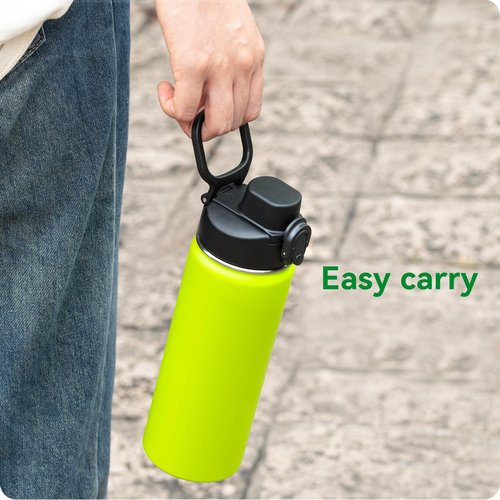 Auto Flip for Hydro Flask 12 16 18 20 32 40 64 oz Wide Mouth, Replacement Spout Lid For HydroFlask Cap Leak Proof BPA Free, Compatible with ThermoFlask Takeya Iron Flask Simple Modern