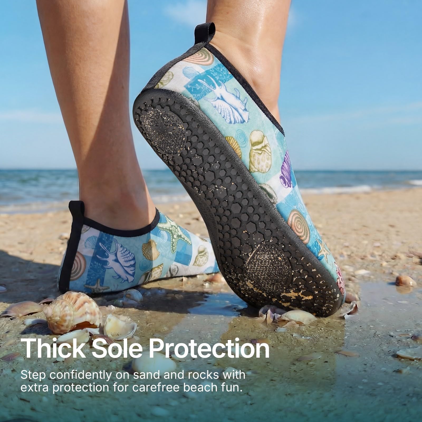 Water Shoes for Women Men Quick-Dry Aqua Socks Swim Beach Barefoot Yoga Exercise Wear Sport Accessories Pool Camping Must Haves Adult Youth Size 5-6Women/4-5Men