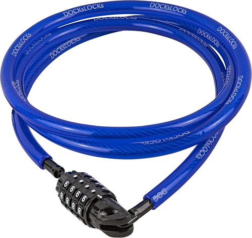 DocksLocks Weatherproof Security Cable Lock - Resettable Combination, Anti-Theft Protection | 5ft to 25ft Lengths