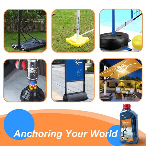 cxtyerak Sand for Basketball Hoop Base,27 Oz Multi-Functional Base Weighted Gel for Punching Bag Filler,Sand Bags,Outdoor Umbrellas and Volleyball Nets(Apply with Water,Replaces Up to 675 Lbs Sand)