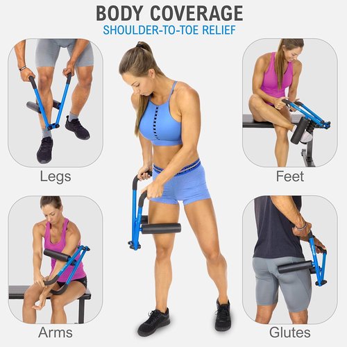 DoubleUP Muscle Roller Therapy Kit - White - Lever-Action Pressure Control & Quick-Change Rollers