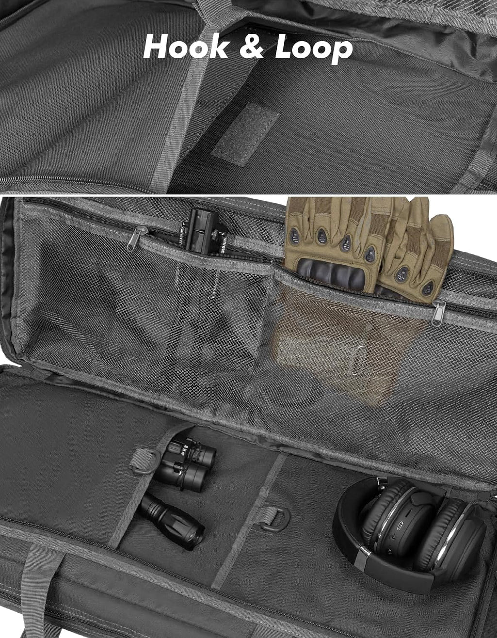 Skiennix 32-Inch Soft Rifle Case - Double Gun Carry Bag with Lockable Zipper & Laser-Cut Design