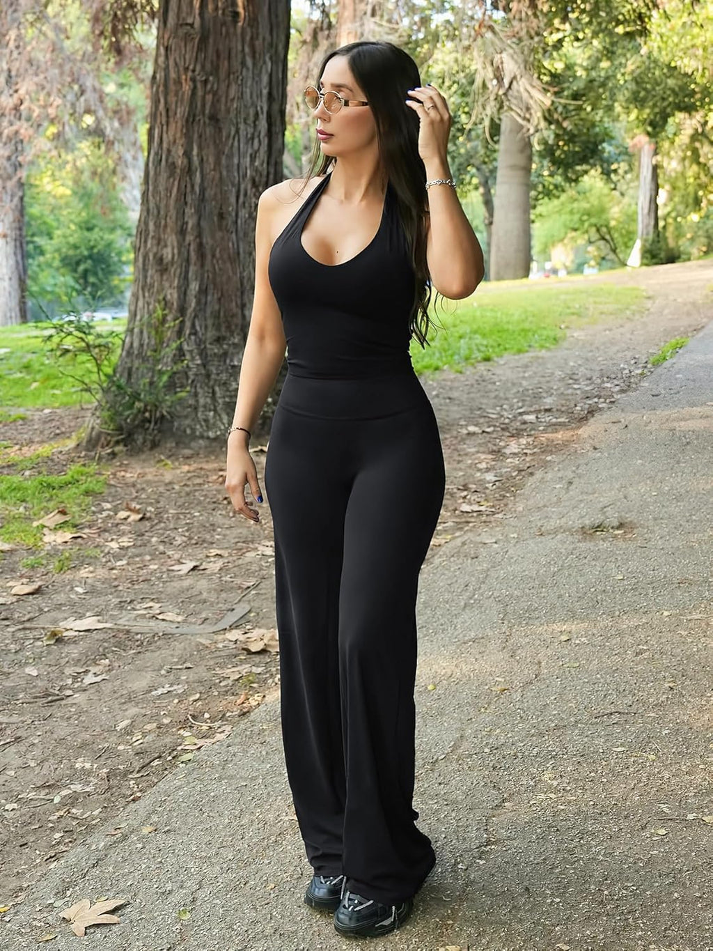 YEOREO High Waist Workout Leggings - No Front Seam, Buttery Soft Fabric | Available in 29" to 35" Sizes