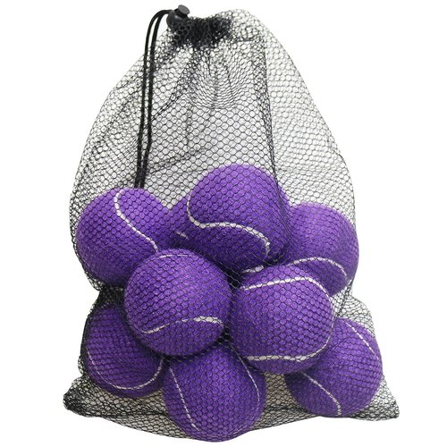 URBEST Tennis Ball, 10PCS Training Tennis Balls, Comes with a Net Bag for Easy Carrying, Beginner Training Tennis Balls, Pet Dog Exercise Ball(Purple)