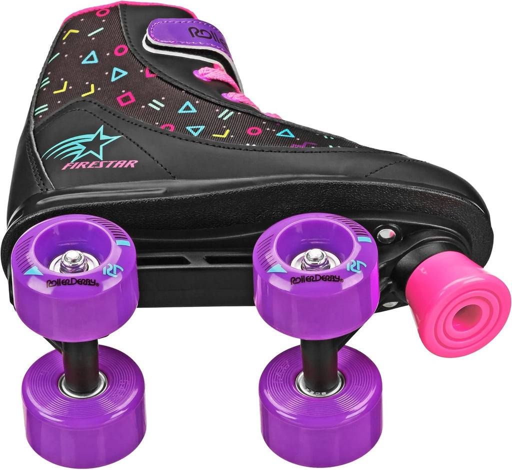 Roller Derby Firestar Youth Skates - Perfect for Beginners | Girls & Boys, Adjustable Fit