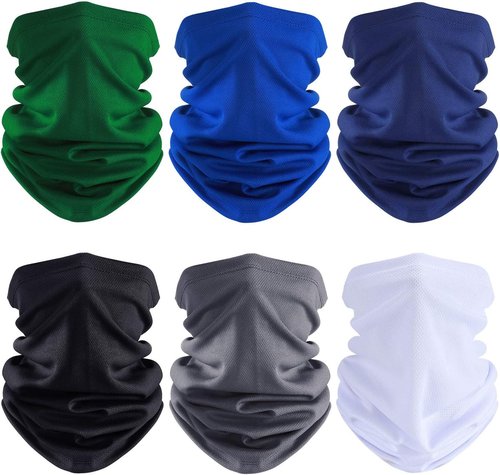 Geyoga UV Protection Neck Gaiter - 6-Piece Cooling Scarf Set for Summer | Breathable Face Mask