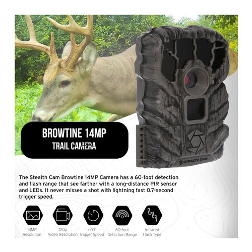 Stealth Cam SD Card Reader/Viewer with 4.3-Inch LCD Touch Screen and Touch Detection Bundle with 14MP Trail Camera with Video, 32GB Memory Card, and All-in-One Card Reader (4 Items)