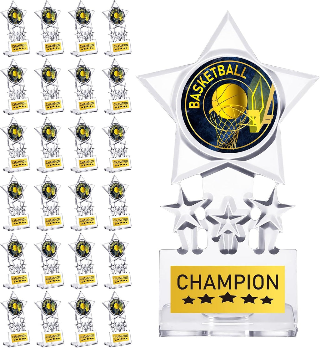Tondiamo Basketball Trophy - Acrylic Champion Awards for Sports Competitions | Bulk Souvenir Gifts
