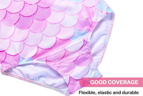 Domusgo Gymnastics Leotards - Sparkly One-Piece Tumbling Outfit for Girls