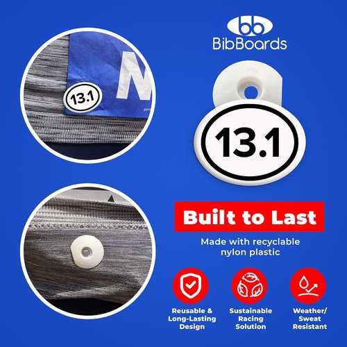 bibSNAPS Race Bib Clips - Lightweight Safety Lock Fasteners for Secure Running & Triathlons | Reusable & Fabric-Friendly