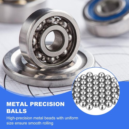 M METERXITY Stainless Steel Bearing Balls - 1500-Pack, 1mm G100 Precision Balls for Crafts & Bearings