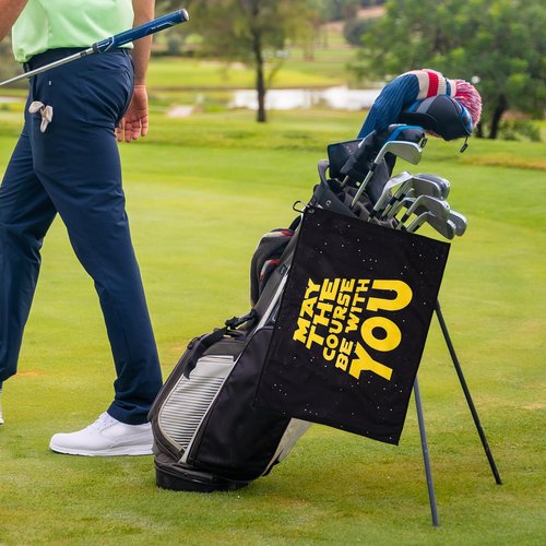 ZEETY Funny Golf Towel – Double-Sided Humorous Golf Towel for Bags, Golf Gifts & Golf Accessories for Men and Women