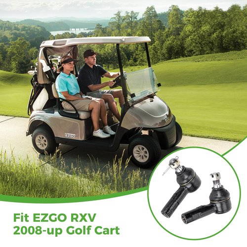 10L0L Golf Cart EZGO RXV Tie Rod End with Locknut Fits 2008-up Golf Cart OEM 604614 (2PCS)