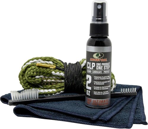Mossy Oak CLP Shotgun Combo Kit - All-Inclusive Shotgun Maintenance Kit - Gun Cleaning Kit - with Bore Brush, CLP Pump Sprayer, Nylon Brush & Microfiber Towel