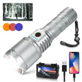 TEQDOT Flashlights High Lumens 990000 LED Rechargeable Tactical Flashlight Zoomable 3 Modes Fast Charging IPX6 Waterproof Super Bright Handheld Flashlights for Camping Hiking Outdoor and Gift