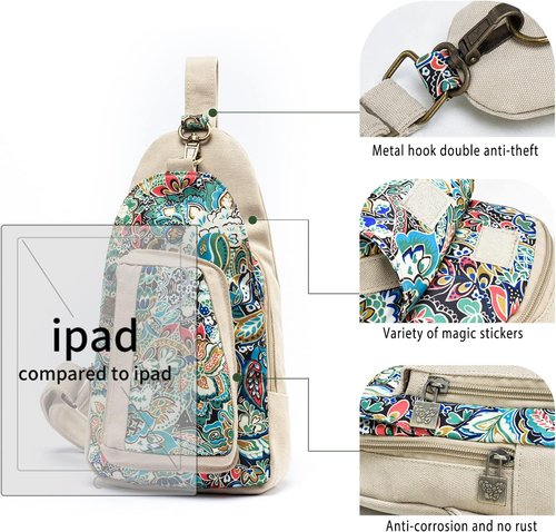 Black Butterfly Canvas Chest Bag - Stylish Crossbody Travel Pack | Compact & Lightweight Design