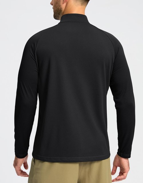 G Gradual Men's Running Shirt - Lightweight Quick-Dry Long Sleeve Quarter Zip Pullover for Gym & Golf