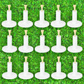 Lemecima 15 Set Golf Rubber Tee Holder Set for Driving Range Golf Practice Mat Indoor Outdoor Size 1.5 Inch (15 Golf Rubber Tee Holders, 15 Bamboo Tees)