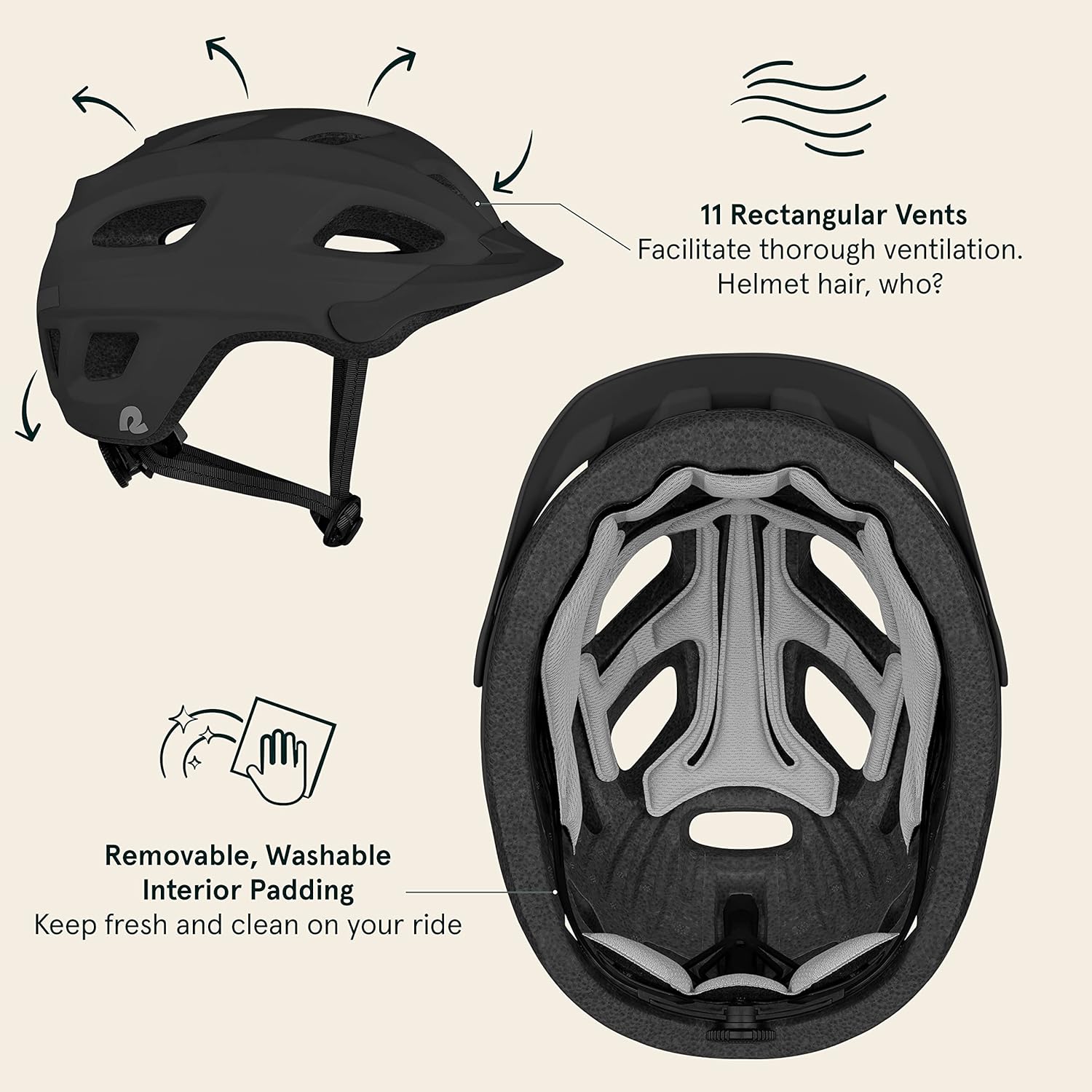 Retrospec Lennon Adult Bike Helmet - Adjustable Cycling Helmet with LED Safety Light & Removable Visor
