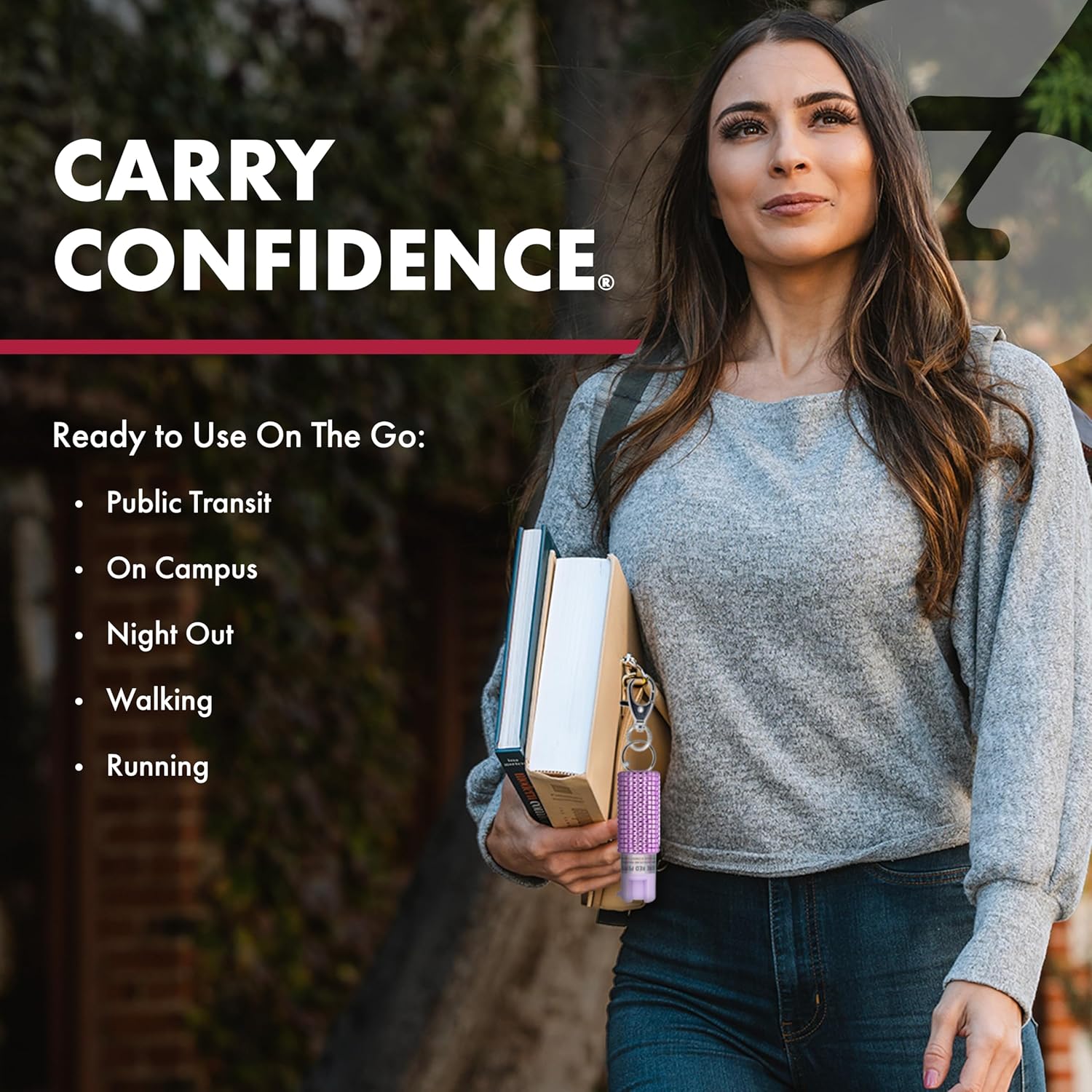 SABRE Runner Pepper Gel - Police Strength OC Spray with Adjustable Reflective Hand Strap | 0.67 fl oz, 13 Seconds Spray Time