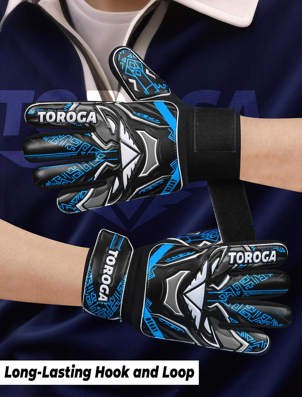 Regine Switzerland Goalkeeper Gloves - Youth Soccer Goalie Gloves with Strong Latex Grip & Double Wrist Support