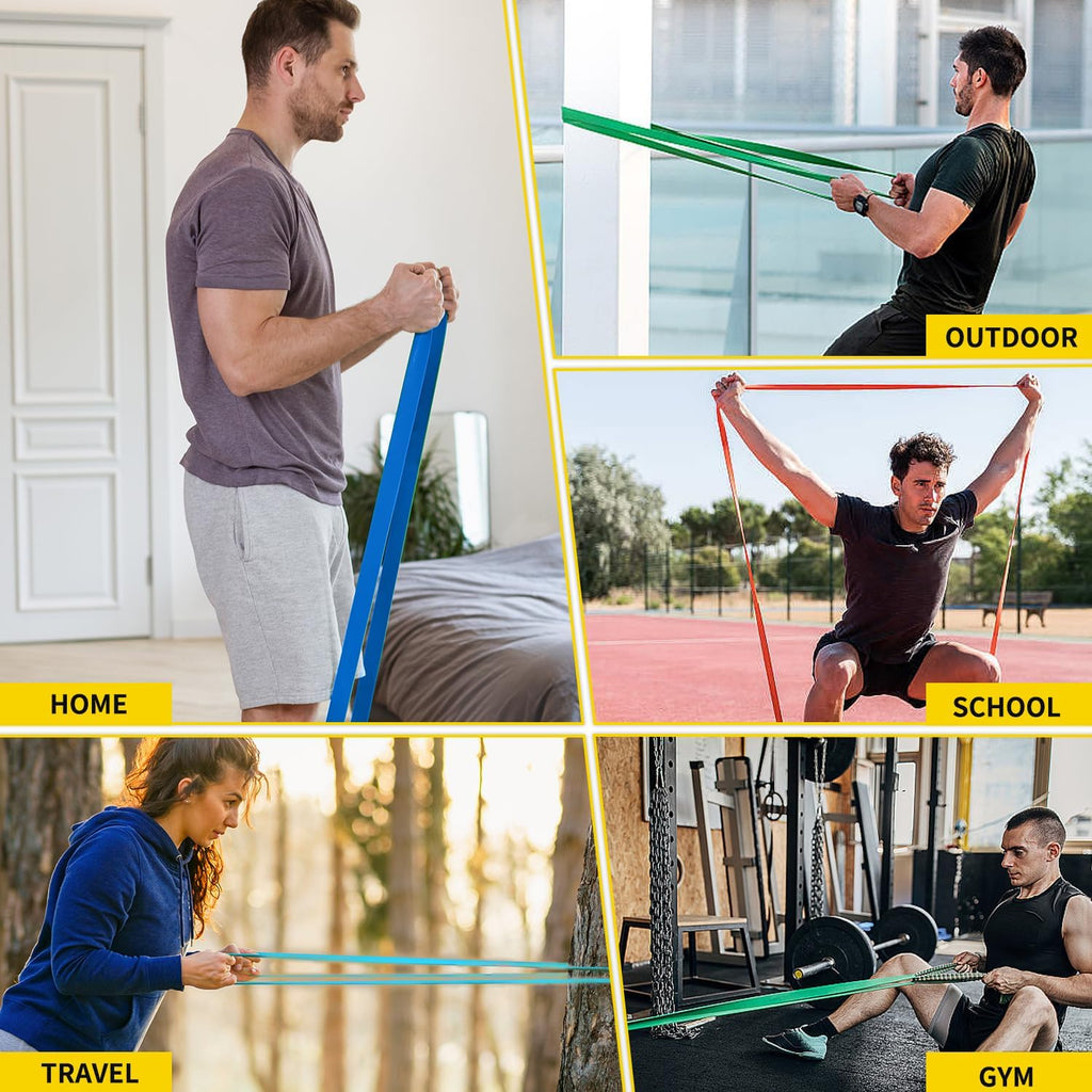 Skiennix Pull Up Bands - Resistance Exercise Bands for Men & Women | Body Stretching & Muscle Training