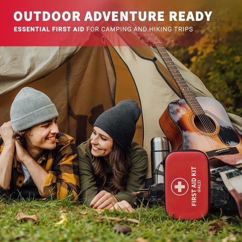@AL21 All-Purpose First Aid Kit 184 Pieces, Emergency Kit for Home, Travel, Car, Business, Worksite and Office, Portable Emergency Supplies for Minor Cuts, Scraps, Sprains & Burns