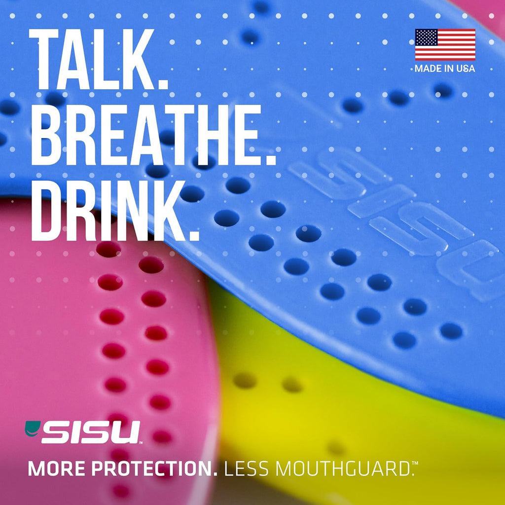 SISU Aero Medium Mouthguard - Intense Red | 30% Stronger Protection for Lacrosse, Football & More - Remoldable Up to 20 Times - Ultra Slim & Braces-Friendly