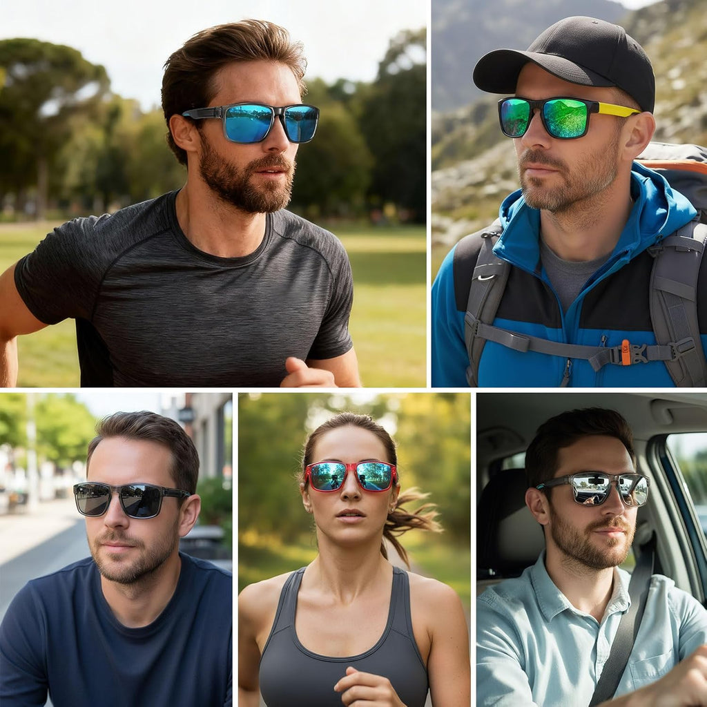 Skiennix Sports Polarized Sunglasses - UV Protection & Unbreakable Design for Men & Women | Ideal for Driving, Running, Fishing, Hiking