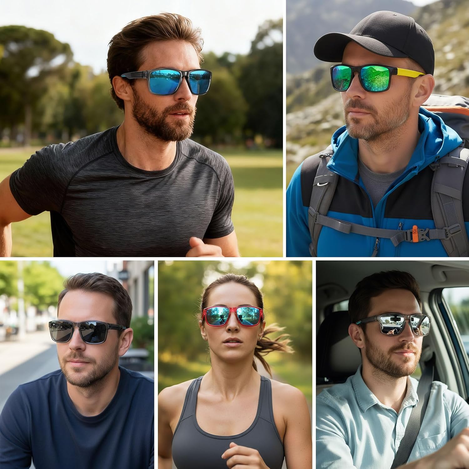 Skiennix Sports Polarized Sunglasses - UV Protection & Unbreakable Design for Men & Women | Ideal for Driving, Running, Fishing, Hiking