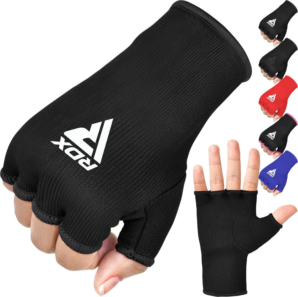 RDX Boxing Hand Wraps - Elasticated Inner Gloves for Men & Women | Fist Protection for MMA, Muay Thai, Kickboxing