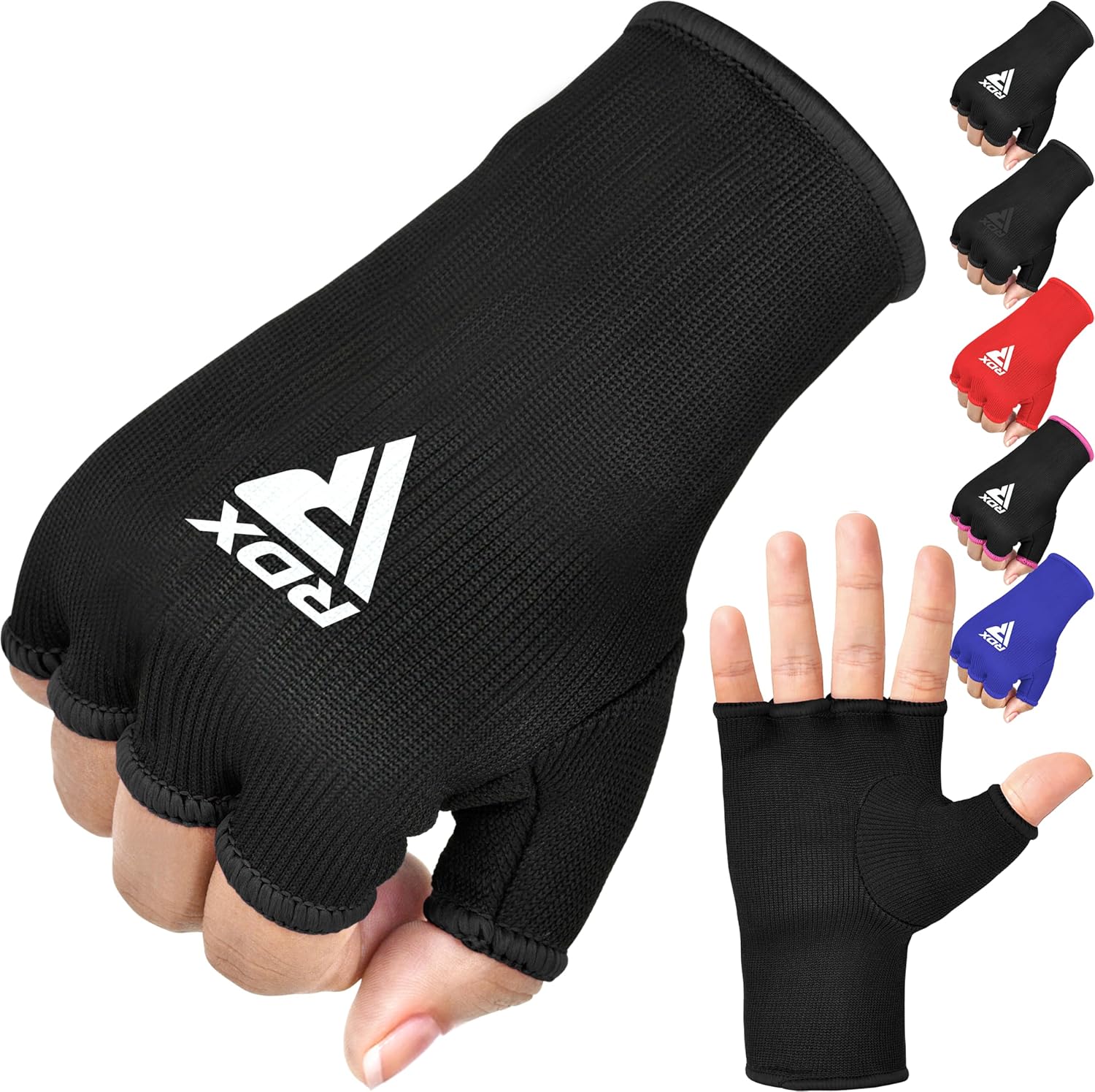 RDX Boxing Hand Wraps - Elasticated Inner Gloves for Men & Women | Fist Protection for MMA, Muay Thai, Kickboxing