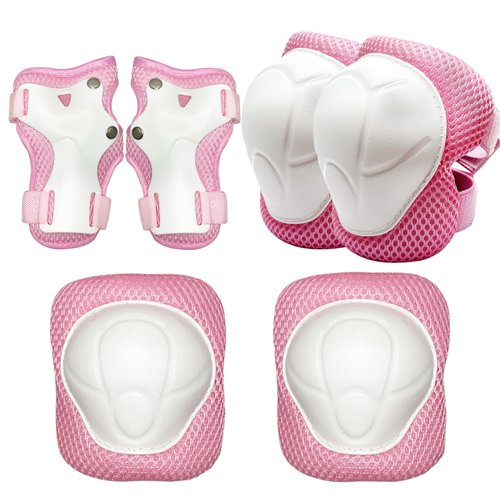 Toddler Kids Knee Pads and Elbow Pads Set,Kids Skate and Ice Skate Guard,Knee Pads Protector for Skateboarding,Elbow and Knee Pads Kid 4-6 Years