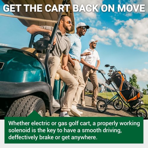 DRIVE UP Golf Cart 48 Volt Solenoid with Resistance for Club Car New Models DS Precedent and Tempo, Replaces OEM 102865901 1014947