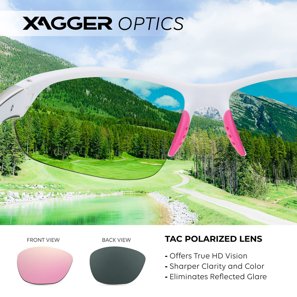 Xagger Polarized Sport Sunglasses for Men Women Wrap Around UV400 Running Baseball Softball Cycling Golf Hiking Fishing Driving Glasses