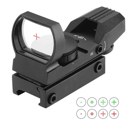 ESSLNB Red Dot Scope 4 Reticles Gun Sight Scope Reflex Sight for Airsoft Guns Pistol Shotgun with 20/22mm Picatinny Rail Mount (Black Sight Scope)