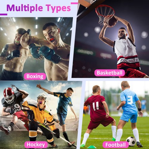 Boao 17 Pack Kids Youth Mouth Guard for Sports, Boys Girls Mouth Guard with Case for Football Lacrosse Basketball Boxing Soccer Taekwondo MMA Karate