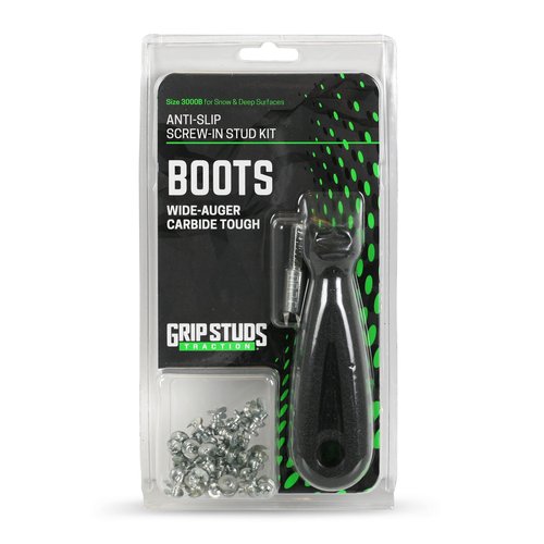 3000B - 3.5mm Prominence GRIPSTUDS Boot Studs, Pack of 28 Solid Tungsten Carbide Tipped Screw in Studs for Improved Traction in Work Boots or Hiking Boots Includes Installation Tool