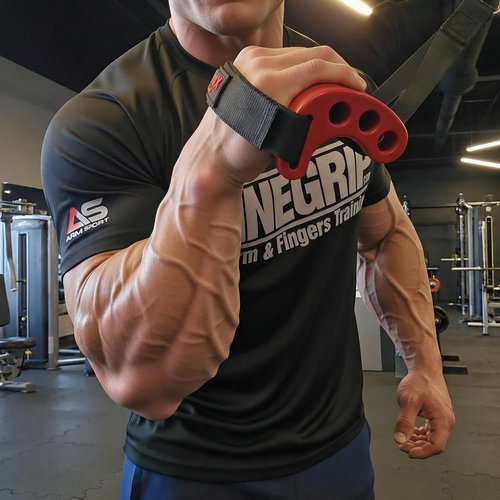 WristMax - Fingers & Wrist Trainer, Arm Strength Exerciser, Best Way to Get Big Forearms, Fitness Equipment for Gym and Home Training, ARM SPORT (Size: Large)