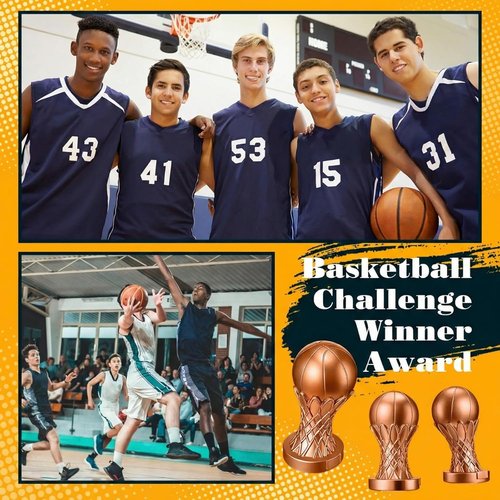Kenning Basketball Trophy - 6 Inch Mini Award for Funny Winners | Gold Sports Trophy for Tournaments