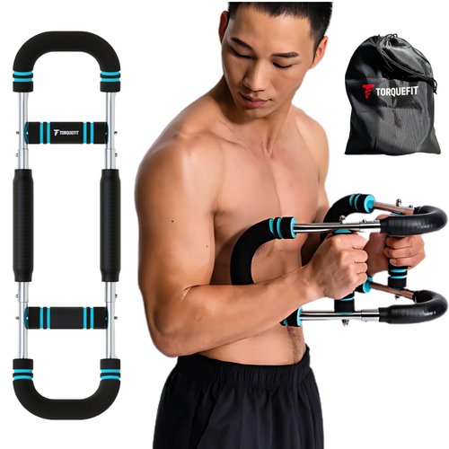Twister Arm Trainer, Adjustable Resistance Levels, Chest & Arm Workout Equipment for Men & Women, Anti-Slip, Sweat-Resistant Handles and Travel Bag, 88 lbs – Intermediate (66/77/88 lbs).