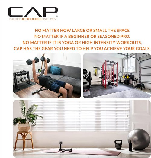 CAP Barbell Coated Hex Dumbbell Weights - Choose From 10-120 lbs | Durable & Versatile Options