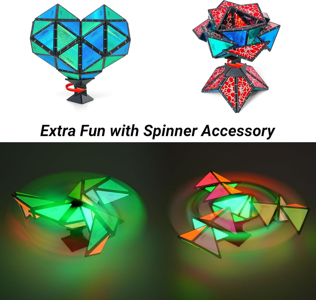 TOSY Magnet Pyramid Fidget Cube - Transforms into 1 Billion Shapes, Holographic Design | Perfect Gift for All Occasions