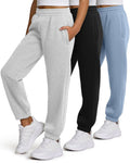 PURE CHAMP Girls Sweatpants 3 Pack Fleece Athletic Joggers, Teen Sweat Pants with Zipper Pockets and Drawstring Size 4-16 (Set 1 Size 10/12)