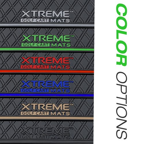 Xtreme Mats Rubber Bag Well Mat Compatible with Club Car Precedent, Onward, Tempo and Atlas Golf Carts (Grey Trim)
