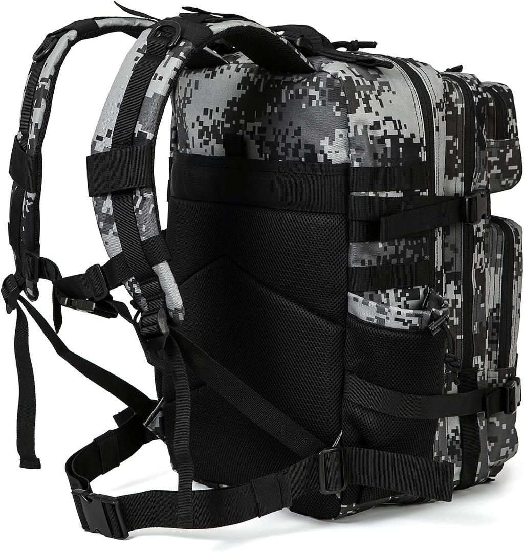 QT&QY Military Tactical Backpack - 25L/45L Molle Daypack for Men | Durable Hiking Rucksack with Bottle Holder